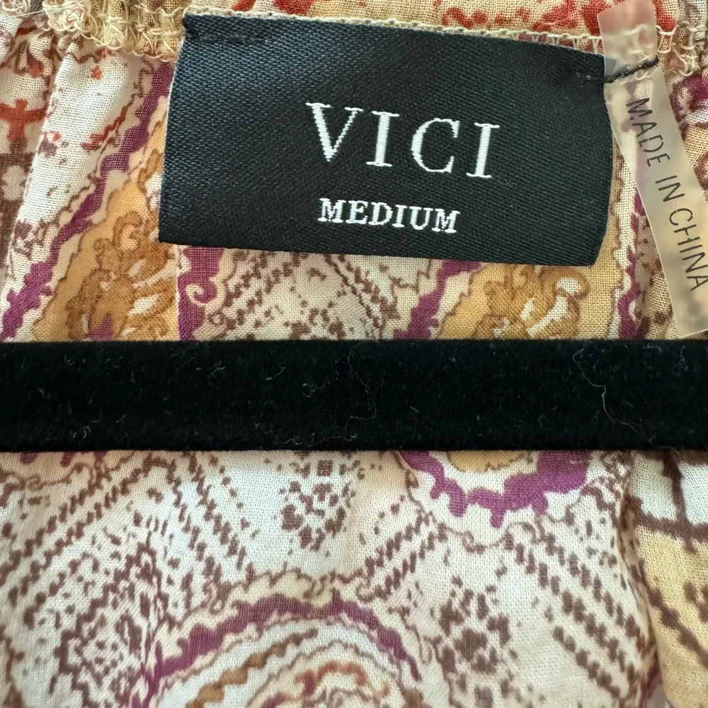 VICI Womens Midi Dresses | Dougherty Cotton Printed Ruffle Midi Dress - Picture 13 of 16